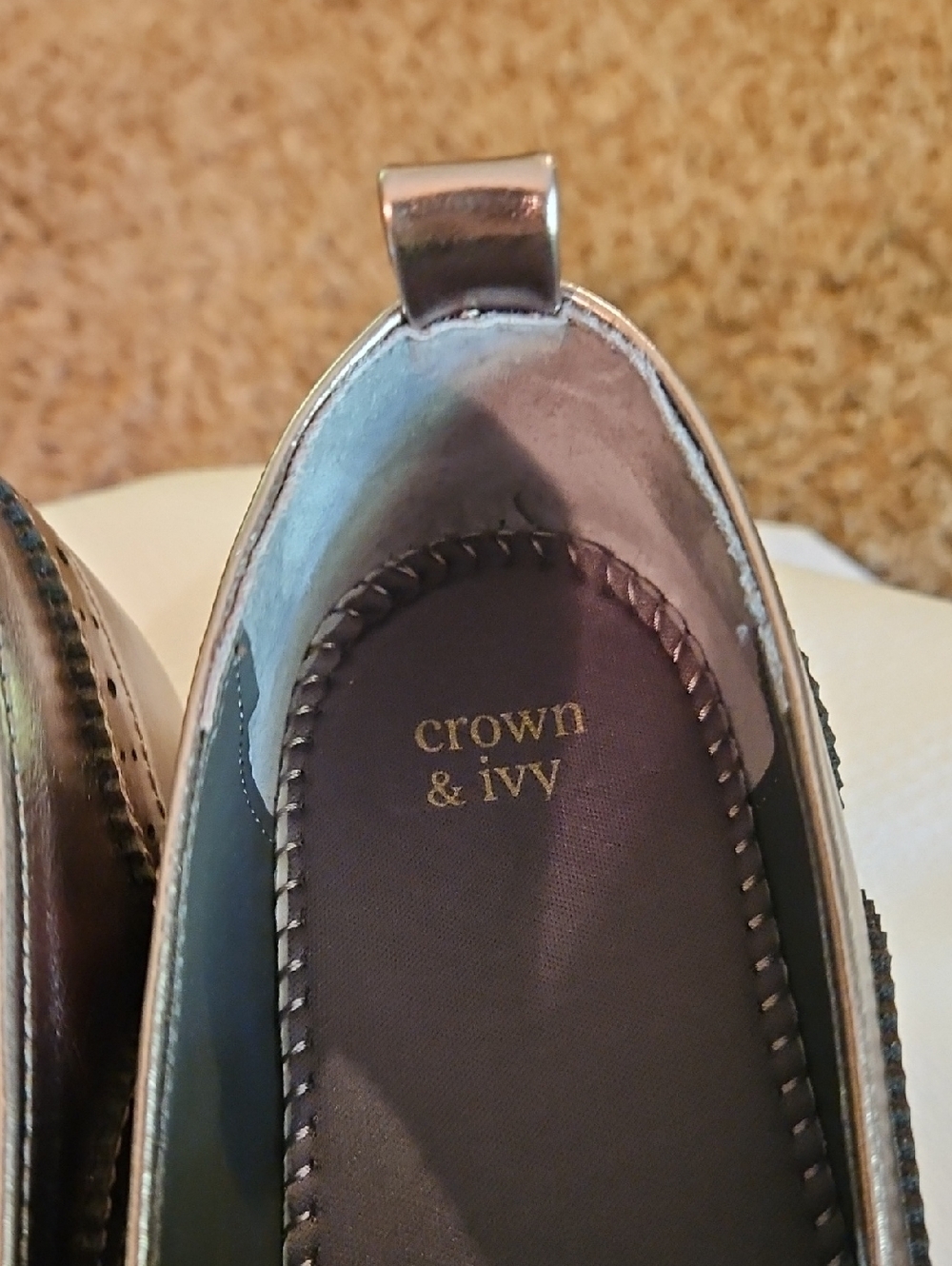 Crown & Ivy Metallic Platform Loafers in Shimmering Silver Sz 8.5 NWOT - Picture 7 of 7